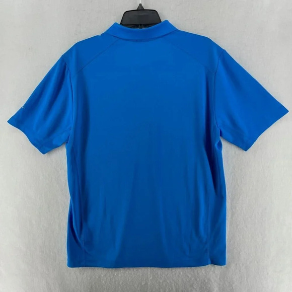 Nike Polo Shirt Men's L Blue Collared Short Sleeve Activewear Golfing Stretch - Picture 2 of 10